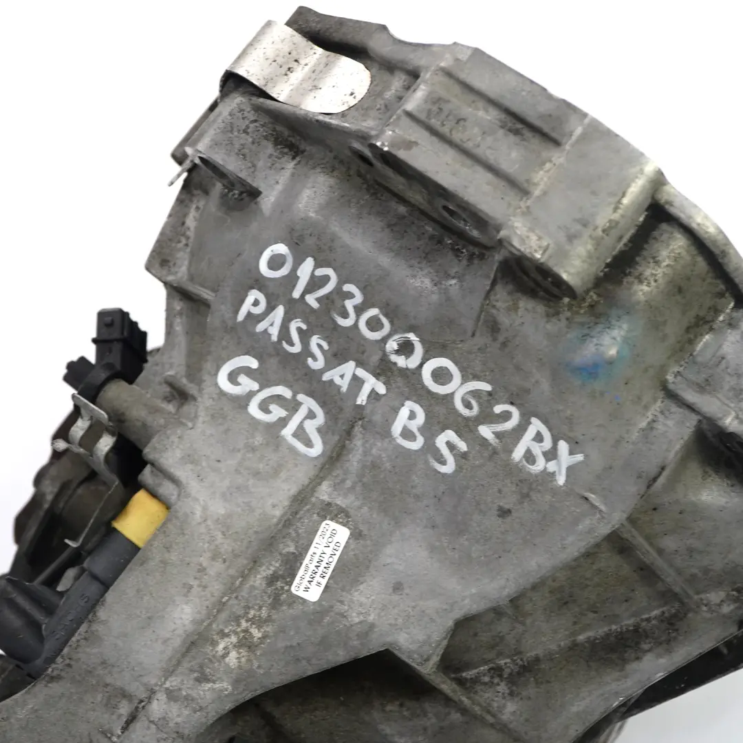 Gearbox GGB 5 Speed WARRANTY to VW Volkswagen Passat B5 1.9 TDI Manual with Part number 012300062BX VW Volkswagen Passat B5 1.9 TDI Manual Gearbox GGB 5 Speed WARRANTY - SKU 012300062BX - Part number 012300062BX