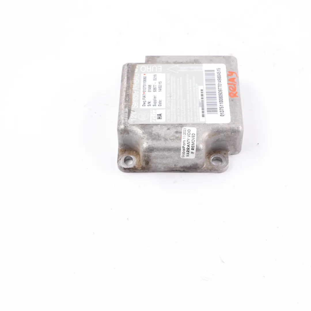  Airbag Module Citroen Relay Fiat Ducato Air Bag Control Unit ECU - SKU 01375110080 - Part number 0135110080