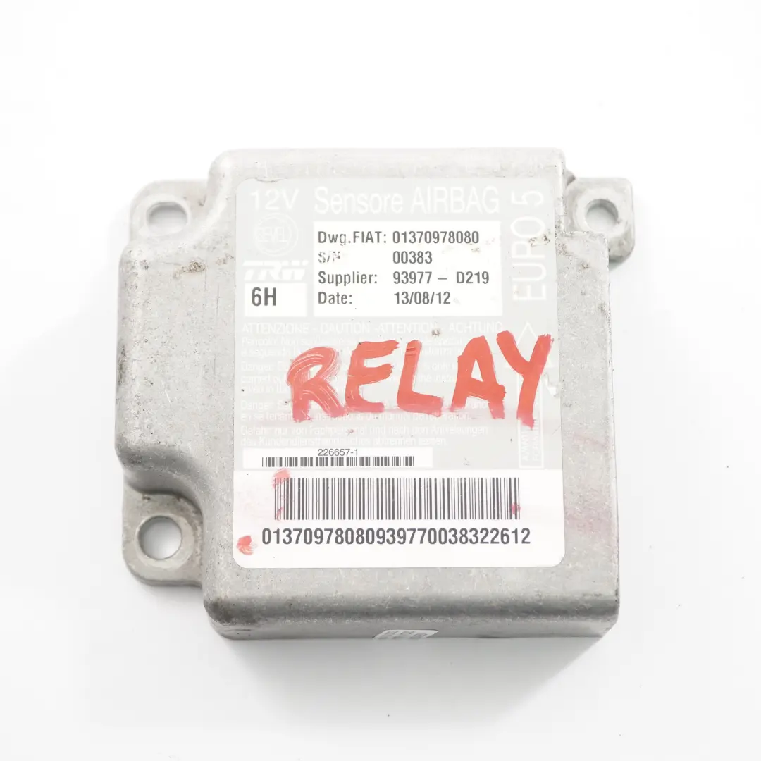 Airbag-Modul Citroen Jumper Fiat Ducato Airbag-Steuergerät für mit Teilenummer 01370978080 Airbag-Modul Citroen Jumper Fiat Ducato Airbag-Steuergerät - SKU 01370978080 - Teilenummer 01370978080