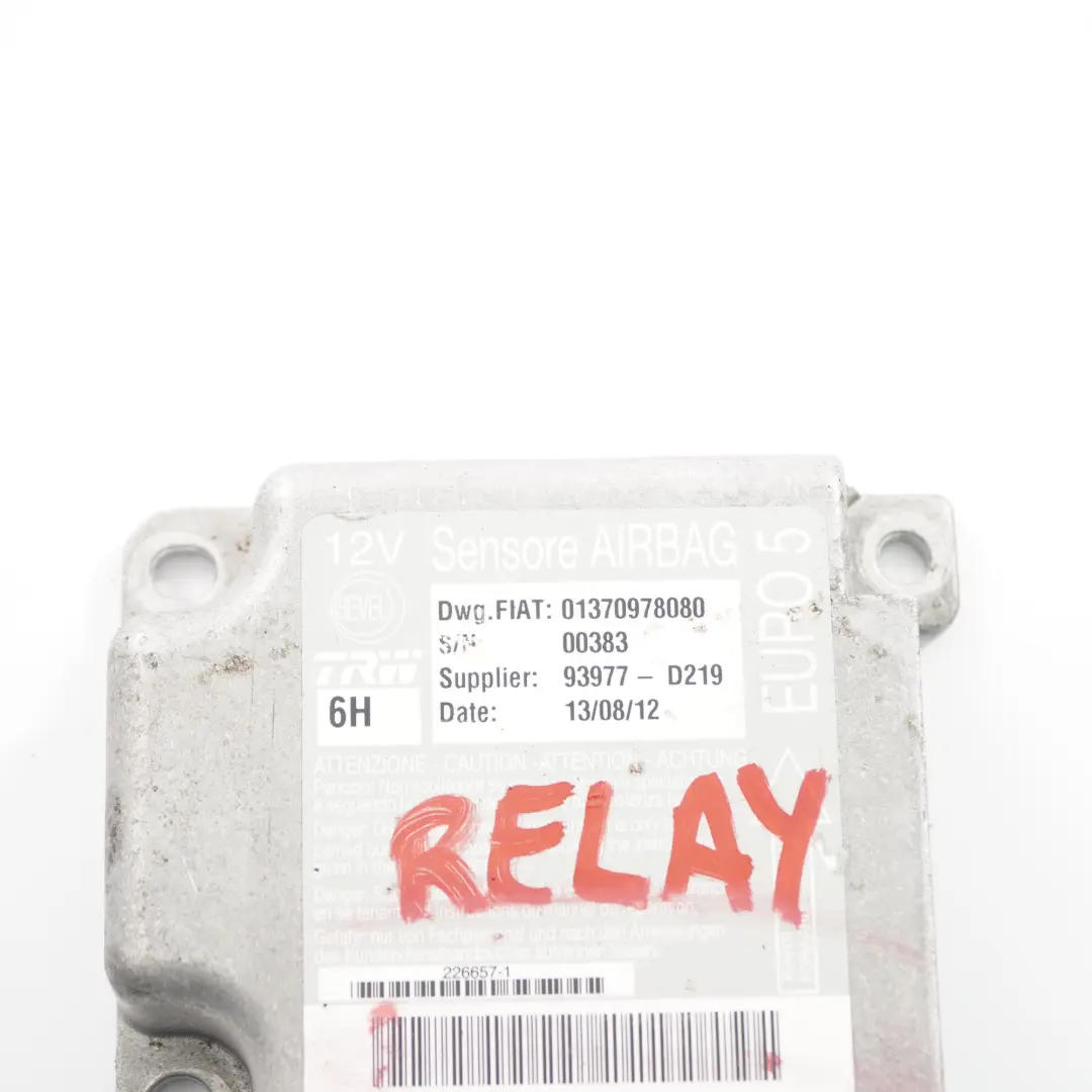  Citroen Jumper Moduł Airbag Poduszek - SKU 01370978080 - Numer Części 01370978080