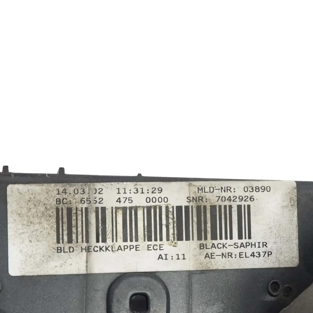 BMW 7 er E65 E66 Heckklappe Blende Abdeckung Black Sapphire Schwarz - 475 - SKU 0137337-BS1 - Teilenummer 0137337