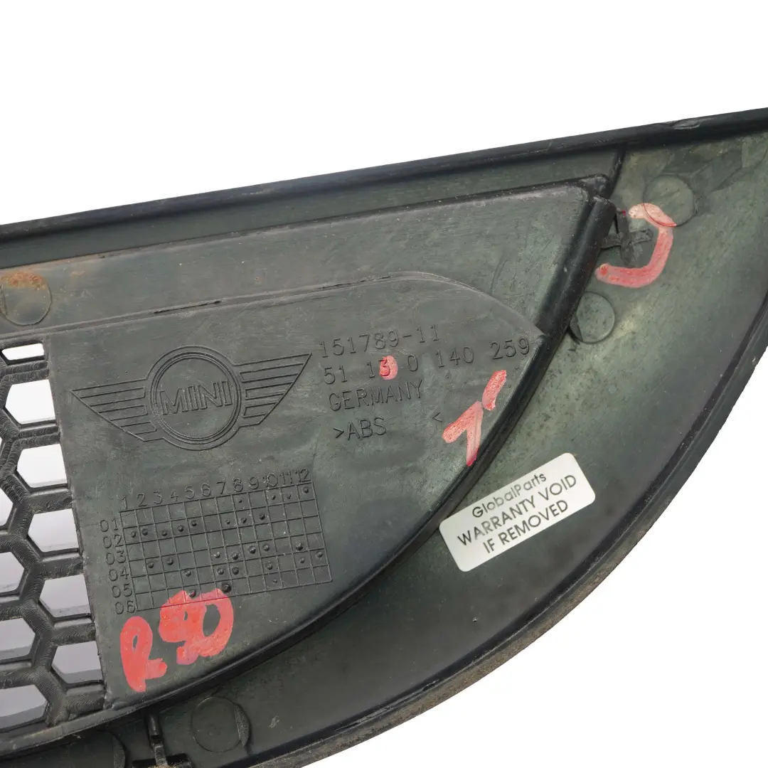 Mini Cooper One R50 R52 R53 Radiator Grille Top Trim Black 0 - SKU 140259 - Part number 0140259