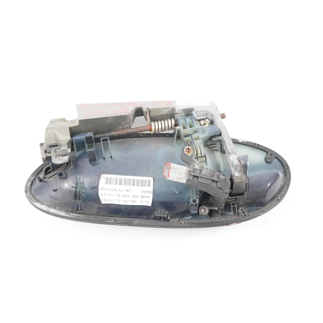  Door Handle BMW E65 E66 Rear Right Grab O/S Monacoblau Monaco Blue Metallic A35 - SKU 0140536-MB - Part number 0140536