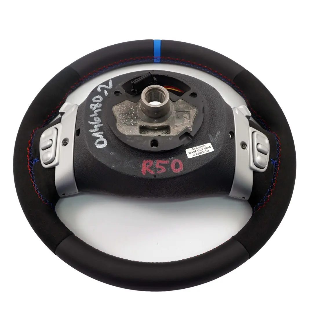 Mini R50 R53 Volant Sport Neuf en Cuir Noir / Alcantara Steptronic Multifonction - SKU 0146480-2 - Numéro de pièce 0146480