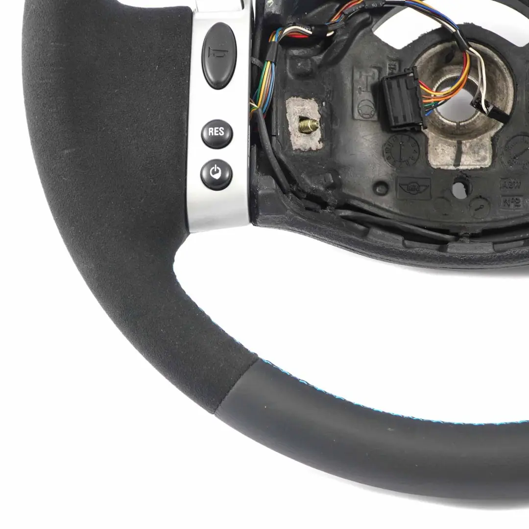 NEU Schwarz Leder / Alcantara Lenkrad Multifunktion Steptronic für Mini R50 R52 R53 mit Teilenummer 0146480 Mini R50 R52 R53 NEU Schwarz Leder / Alcantara Lenkrad Multifunktion Steptronic - SKU 0146480-5 - Teilenummer 0146480