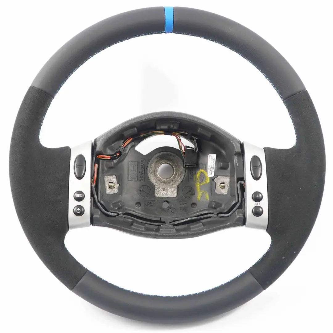 NUOVA Pelle Nera / Alcantara Sport Volante Multifunzione per Mini Cooper R50 con numero di parte 0146480 Mini Cooper R50 NUOVA Pelle Nera / Alcantara Sport Volante Multifunzione - SKU 0146480-7 - Numero di parte 0146480
