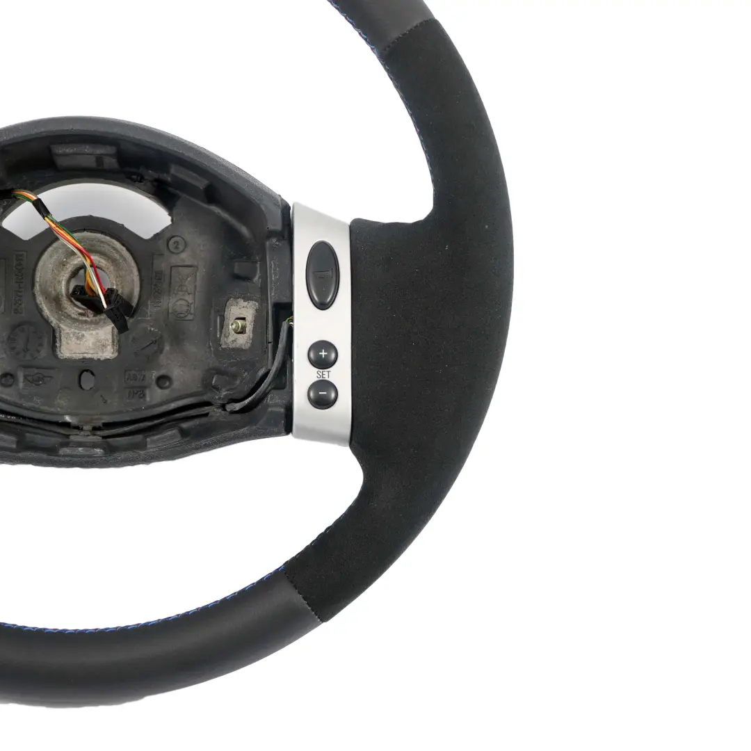 NUEVO Negro De cuero / Alcantara Sport volante multifuncion para Mini Cooper R50 con número de pieza 0146480 Mini Cooper R50 NUEVO Negro De cuero / Alcantara Sport volante multifuncion - SKU 0146480-7 - Número de pieza 0146480