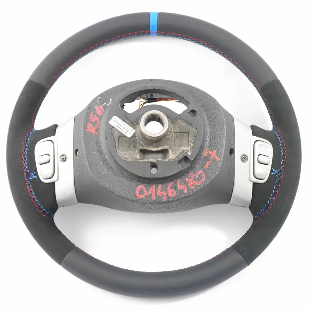 Mini Cooper R50 NEU Schwarz Leder / Alcantara Sportlenkrad Lenkrad Multifunktion - SKU 0146480-7 - Teilenummer 0146480