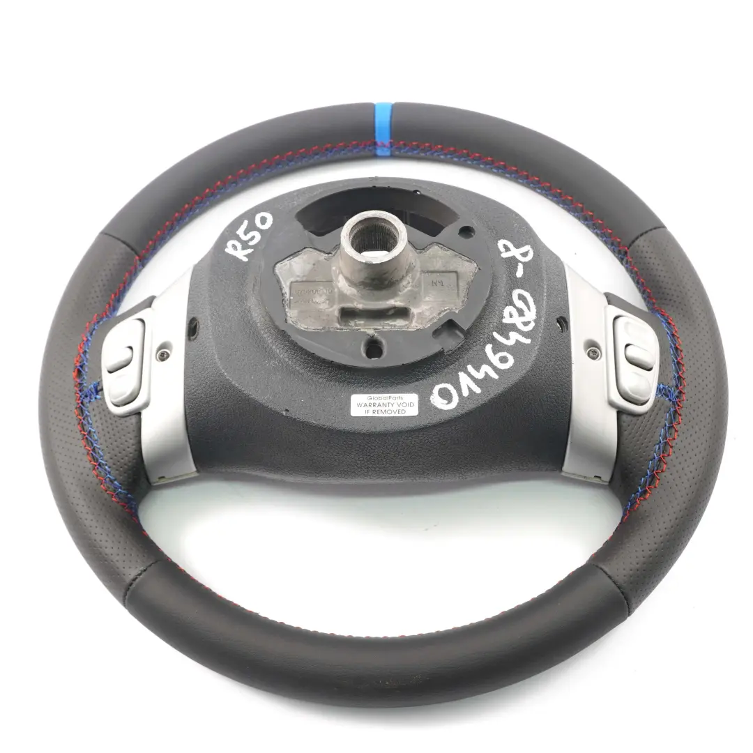 Mini Cooper R50 R52 R53 NEW Black Leather Steering Wheel Multifunction - SKU 0146480-8 - Part number 0146480