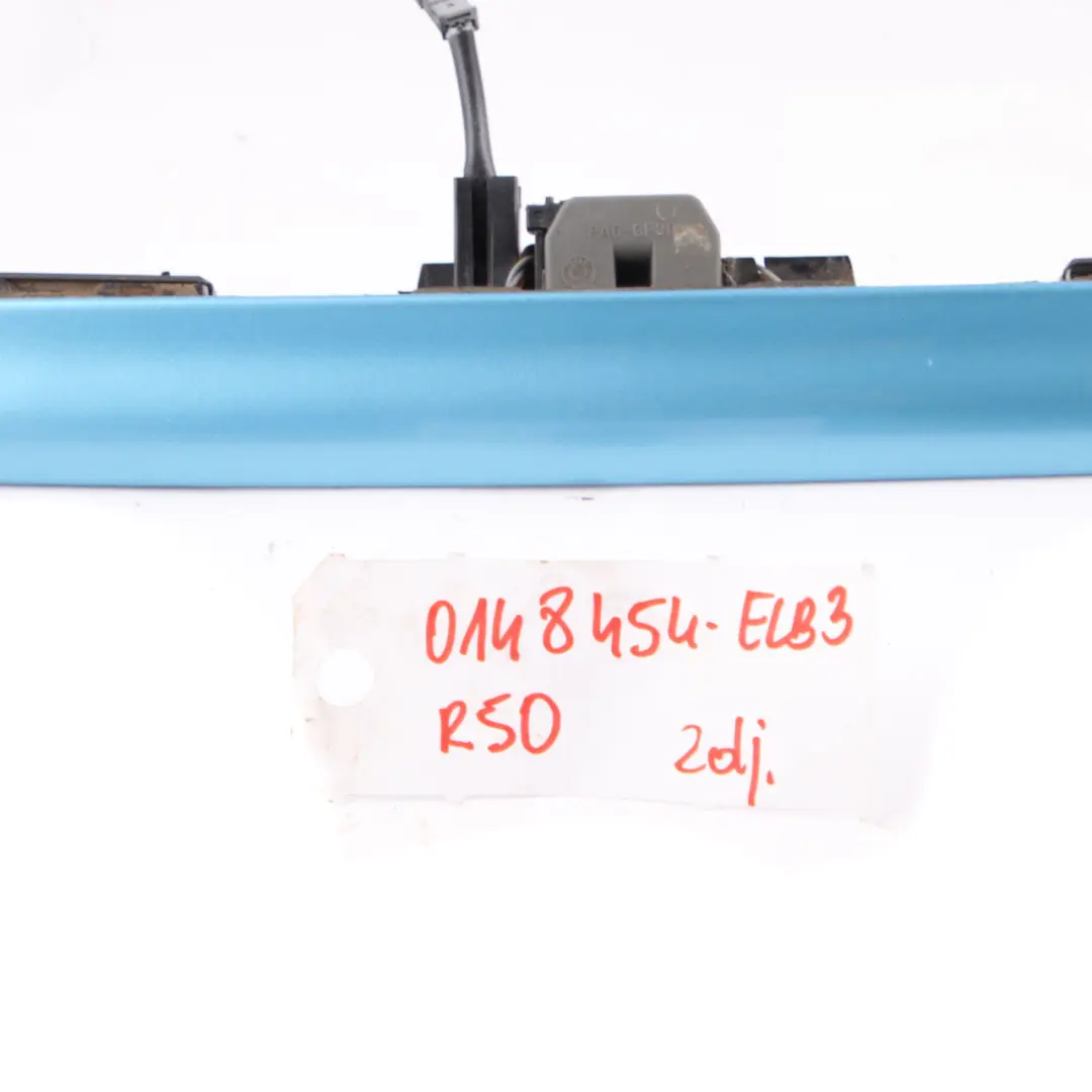 Trunk Handle Mini R50 R53 3 Rear Lid Grip Boot Electric Blue Metallic 870 to with Part number 0148454 Trunk Handle Mini R50 R53 3 Rear Lid Grip Boot Electric Blue Metallic 870 - SKU 0148454-ELB3 - Part number 0148454