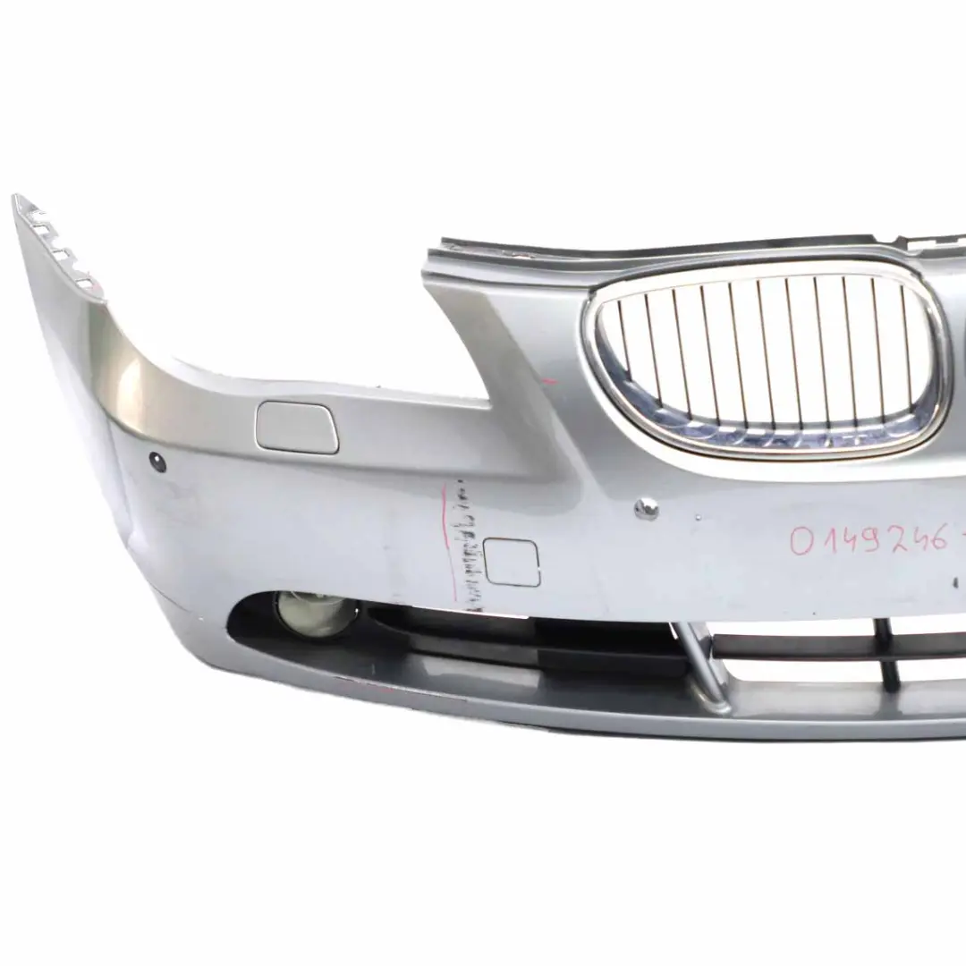 BMW E60 E61 Front Bumper Trim Panel Silbergrau Silver Grey Metallic - A08 - SKU 0149246-SBG - Part number 0149246