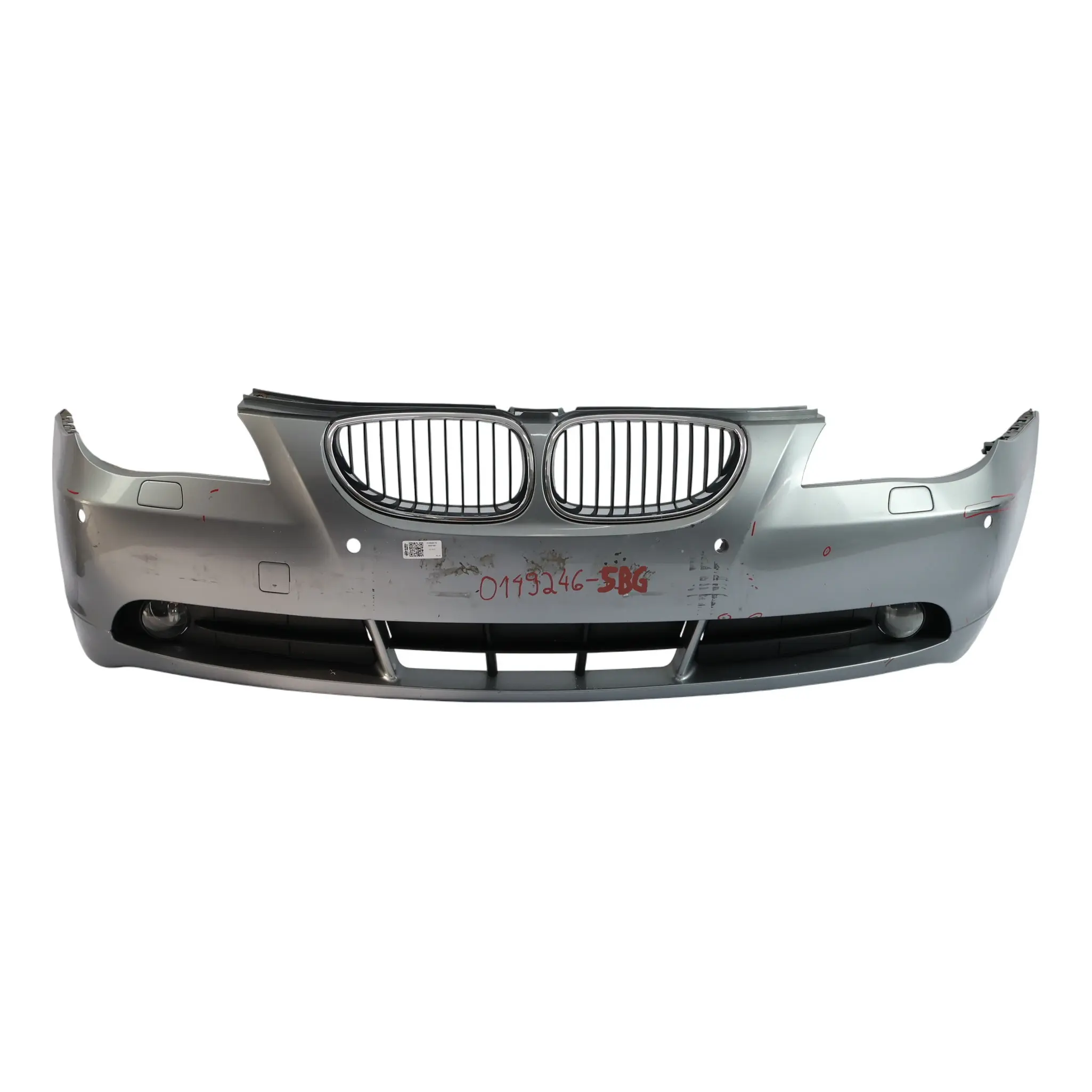 BMW E60 E61 Front Bumper Trim Panel Silbergrau Grey Metallic - A08