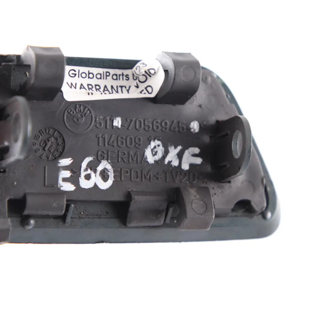 Front Headlight Washer Flap Cover Left N/S Oxford Green - 430 7056945 to BMW E60 with Part number 0149264 BMW E60 Front Headlight Washer Flap Cover Left N/S Oxford Green - 430 7056945 - SKU 0149264-OXF - Part number 0149264