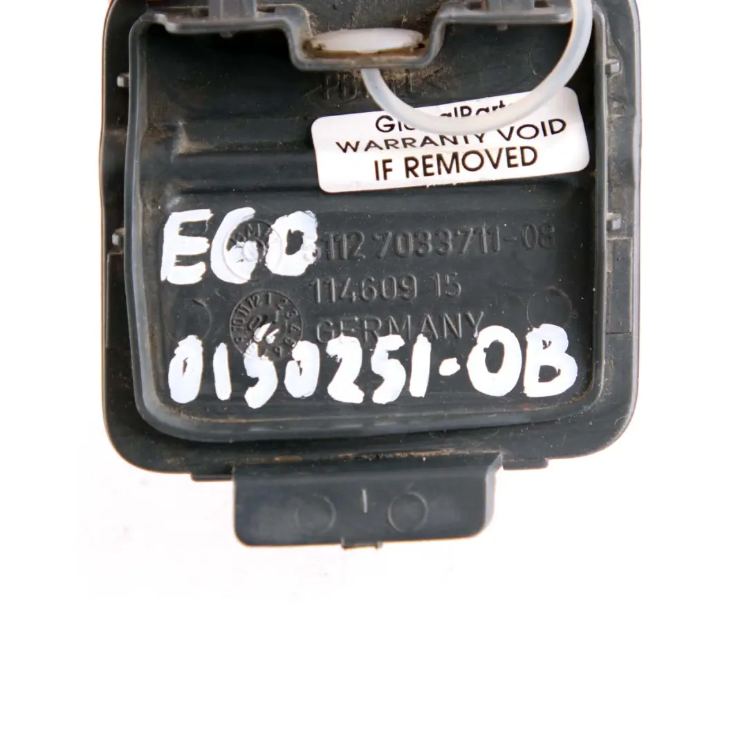 Bumper Flap BMW E60 Cover Towing Eye Orientblau Orient Blue 317 7033711 to Rear with Part number 0150251 Rear Bumper Flap BMW E60 Cover Towing Eye Orientblau Orient Blue 317 7033711 - SKU 0150251-OB - Part number 0150251