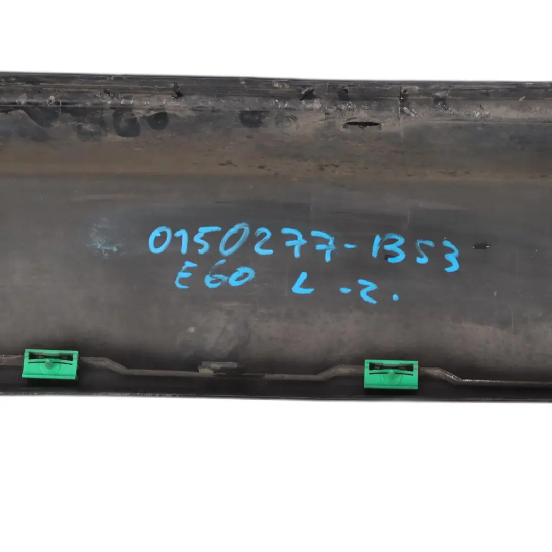 BMW E60 E61 Side Skirt Door Sill Cover Left N/S Black Sapphire Metallic - 475 - SKU 0150277-BS3 - Part number 0150277