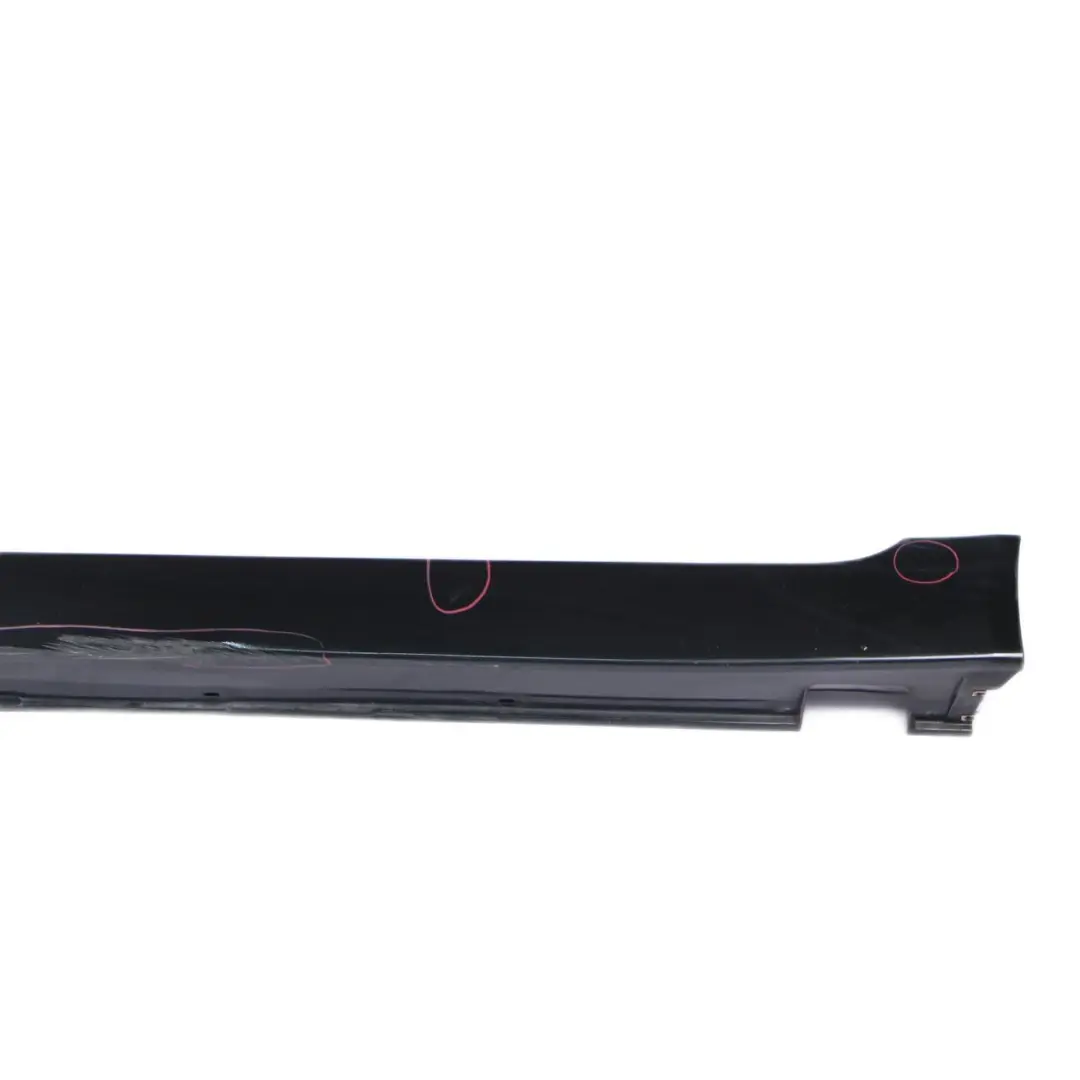 BMW E60 E61 Side Skirt Door Sill Cover Left N/S Black Sapphire Metallic - 475 - SKU 0150277-BS3 - Part number 0150277