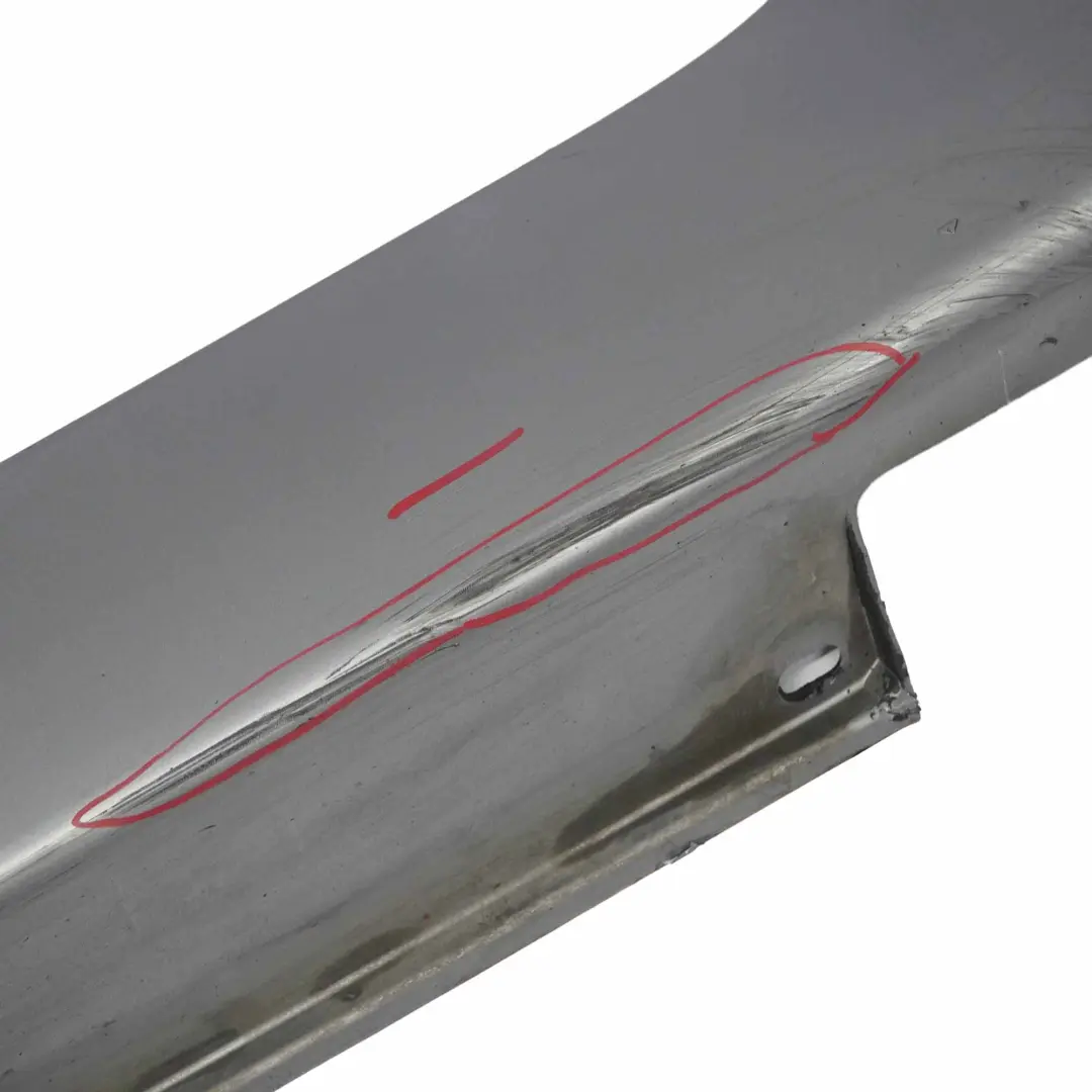 BMW E60 E61 Listello Portiera Apertura Gonna SX Silbergrau Metallic - A08 - SKU 0150277-SBG - Numero di parte 0150277
