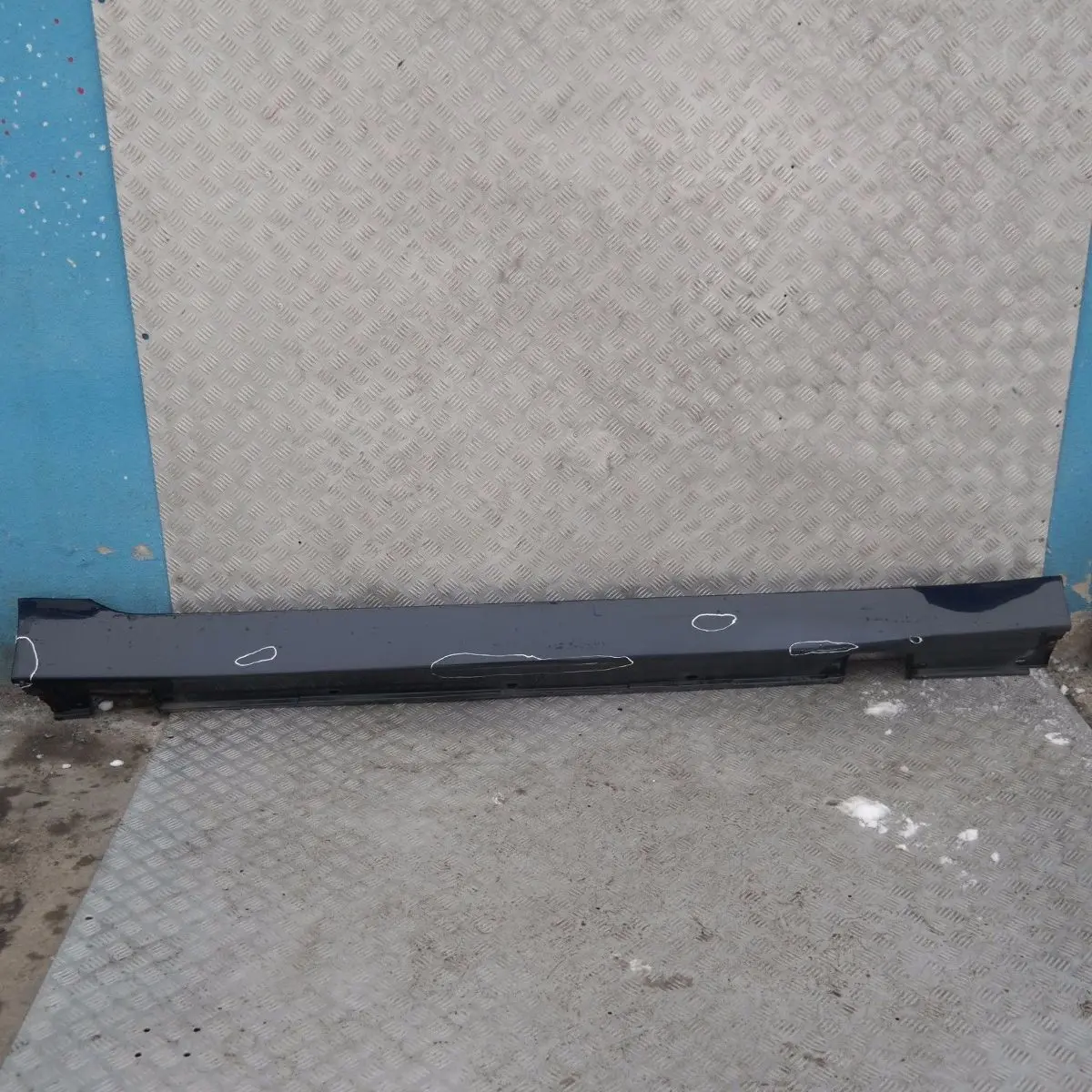 BMW E60 E61 Bas de Porte Couverture Seuil Droite Bleu Oriental Bleu 317