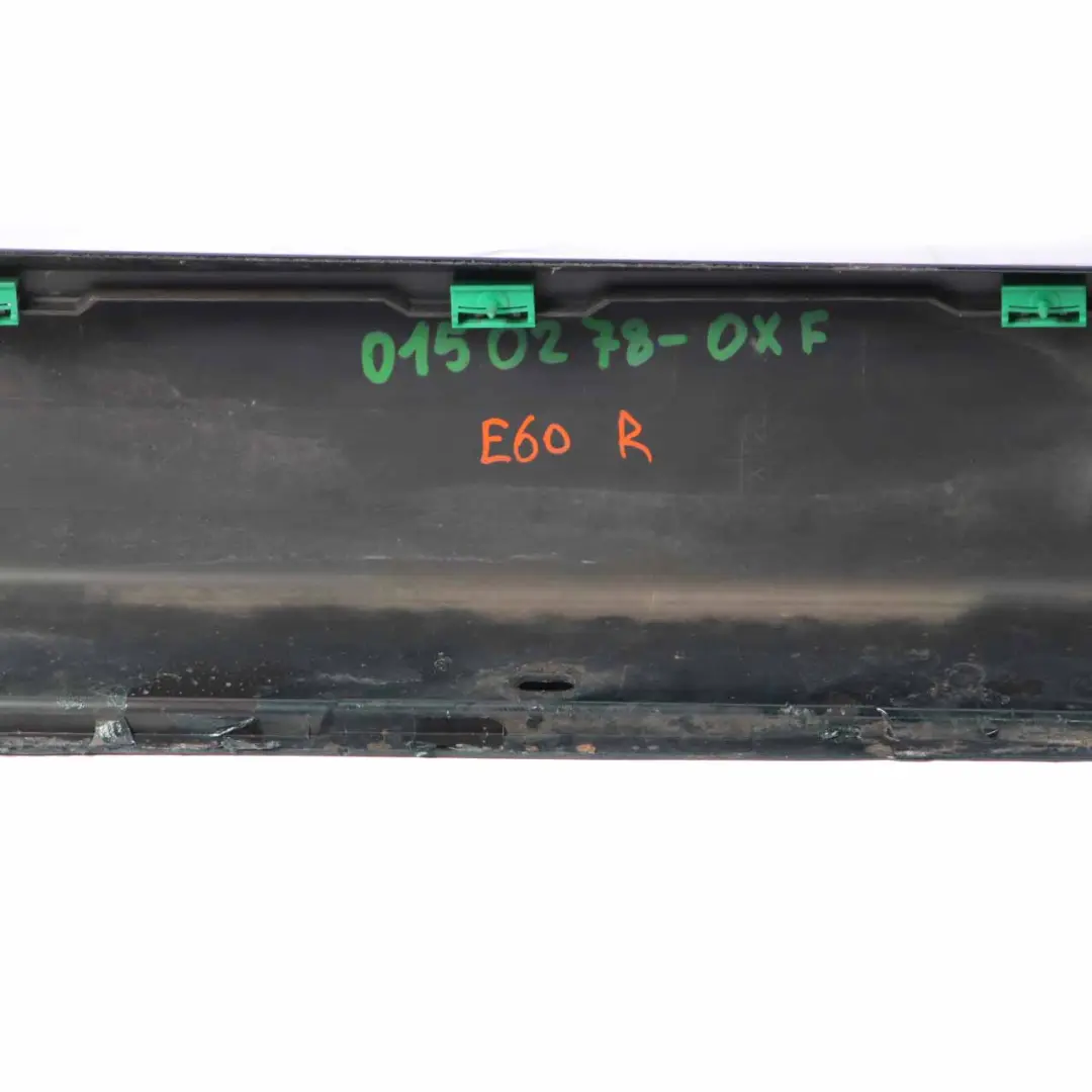 Side Skirt Door Sill Cover Right O/S Oxford Green Metallic - 430 to BMW E60 E61 with Part number 0150278 BMW E60 E61 Side Skirt Door Sill Cover Right O/S Oxford Green Metallic - 430 - SKU 0150278-OXF - Part number 0150278