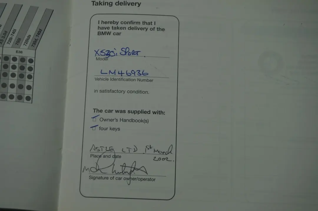 Service Booklet Owner's Handbook Case Pouch Wallet to BMW X5 Series 2 E53 with Part number 156407 BMW X5 Series 2 E53 Service Booklet Owner's Handbook Case Pouch Wallet - SKU 0156407-2 - Part number 156407