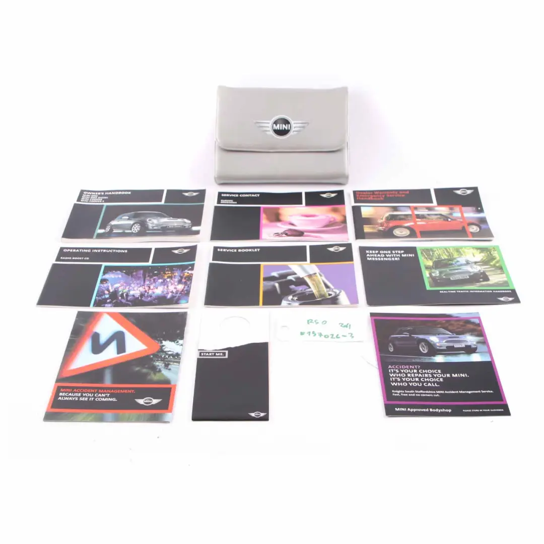 Service Booklet Owner's Handbook Book Pouch Case Wallet Set to Mini R50 R53 with Part number 0157206 Mini R50 R53 Service Booklet Owner's Handbook Book Pouch Case Wallet Set - SKU 0157206-3 - Part number 0157206