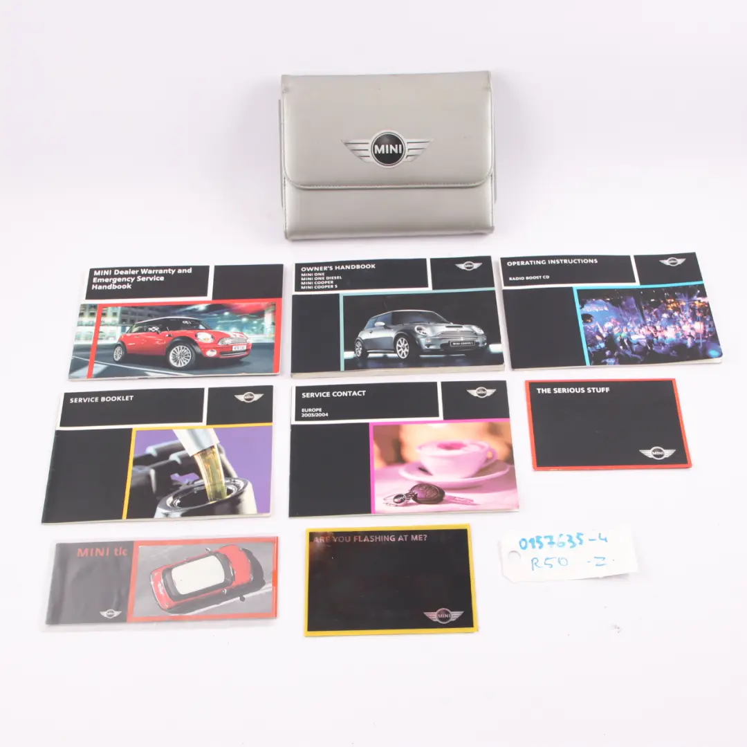 Service Booklet Owner's Handbook Pouch Case Wallet Set to Mini R50 R53 with Part number 0157635 Mini R50 R53 Service Booklet Owner's Handbook Pouch Case Wallet Set - SKU 0157635-4 - Part number 0157635