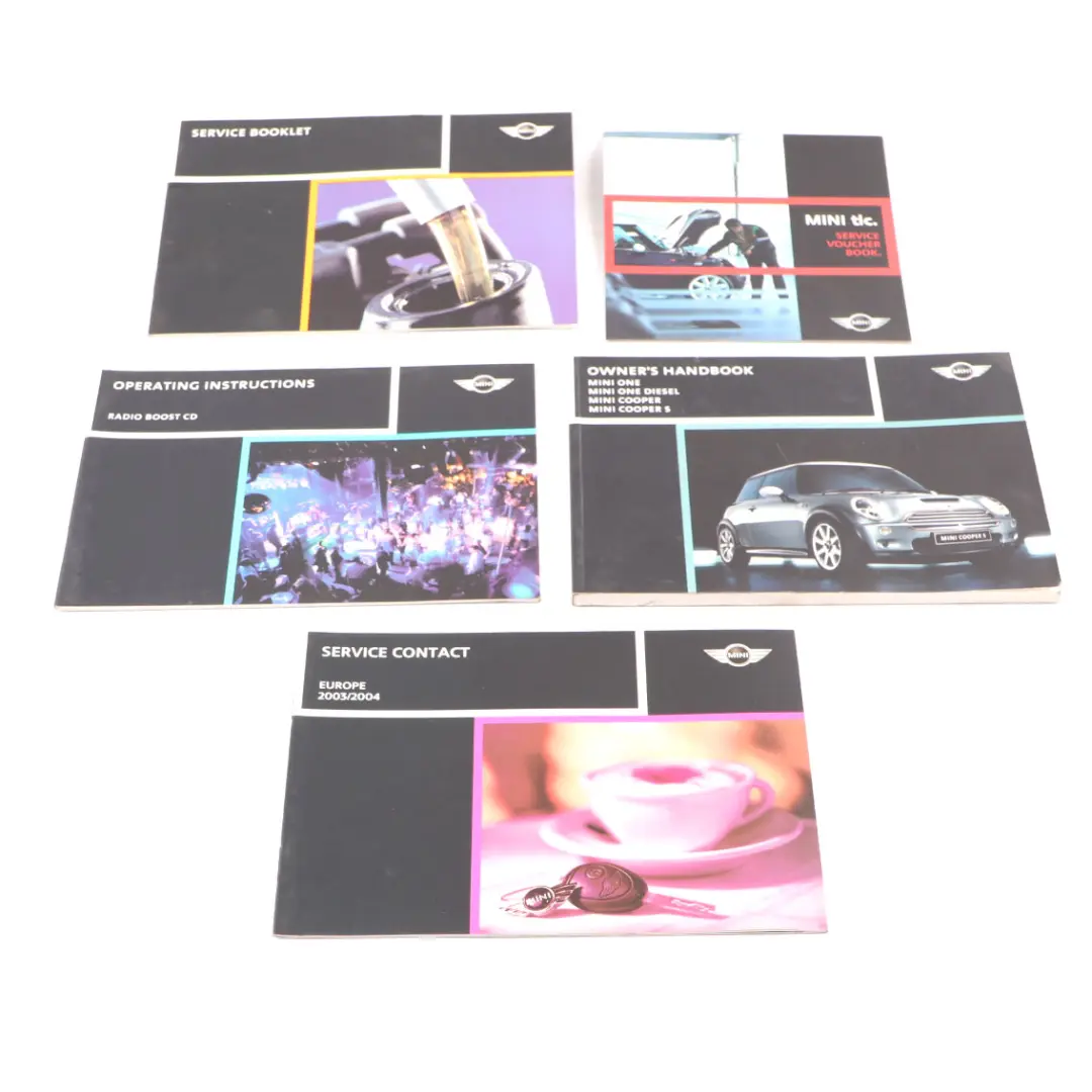 Mini Cooper R50 R53 Service Booklet Owner's Handbook Set Pouch Case Wallet - SKU 157635 - Part number 0157635
