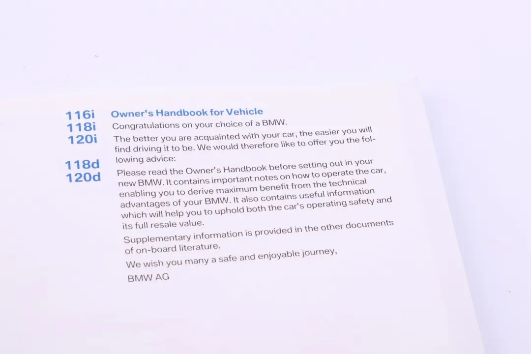 Owner's Handbook CD Player Instructions Pouch Case Wallet to BMW 1 Series 3 E87 with Part number 158975 BMW 1 Series 3 E87 Owner's Handbook CD Player Instructions Pouch Case Wallet - SKU 0158975-3 - Part number 158975