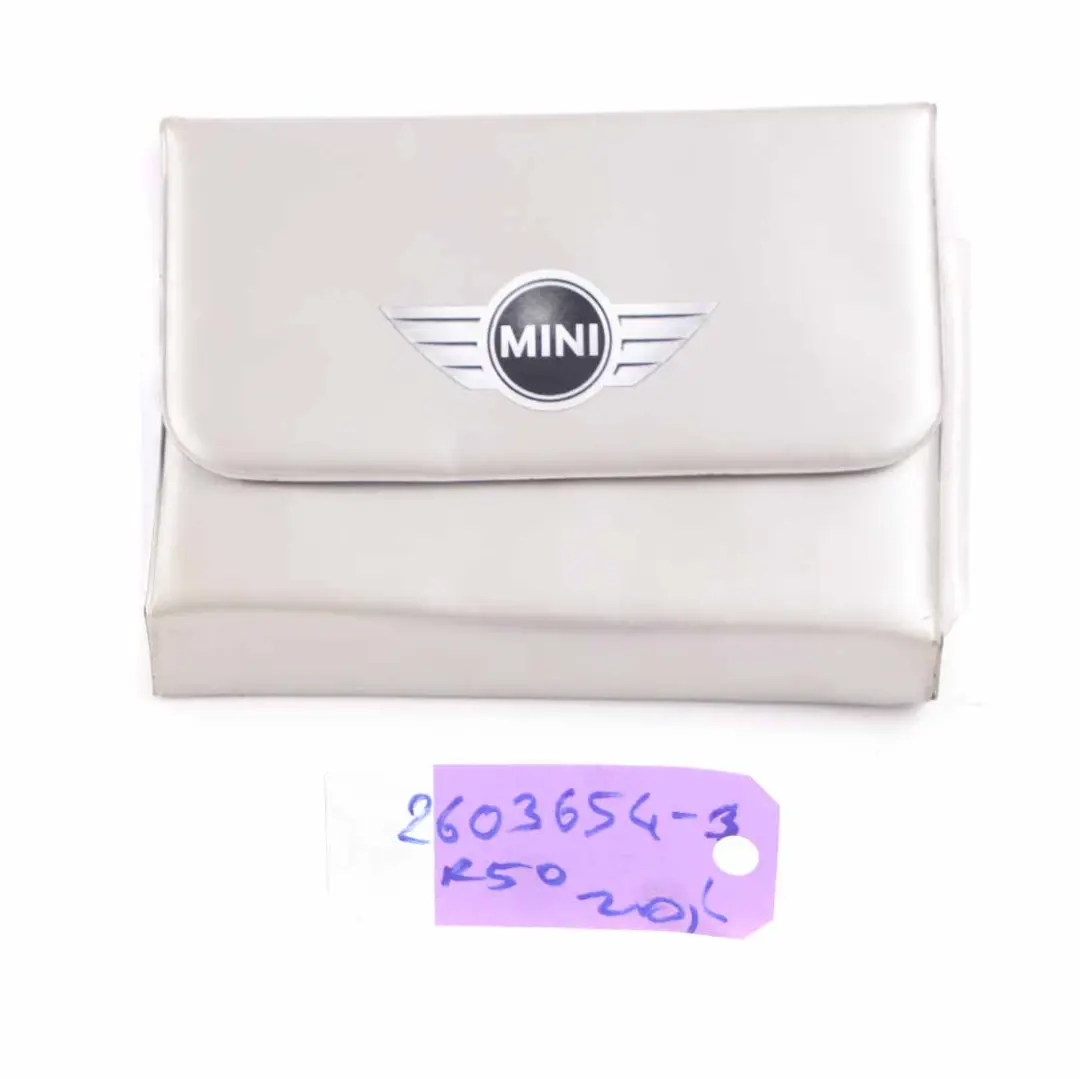 Manuale Slipcase Custodia Portafoglio per Mini Cooper One R50 R52 R53 Silver con numero di parte 0159123 Mini Cooper One R50 R52 R53 Silver Manuale Slipcase Custodia Portafoglio - SKU 0159123 - Numero di parte 0159123