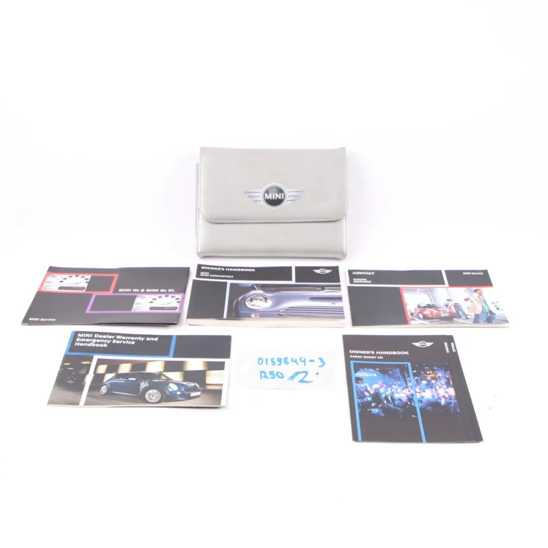 Mini R50 R53 Service Booklet Owner's Handbook Pouch Case Set - SKU 0159844-3 - Part number 0159844