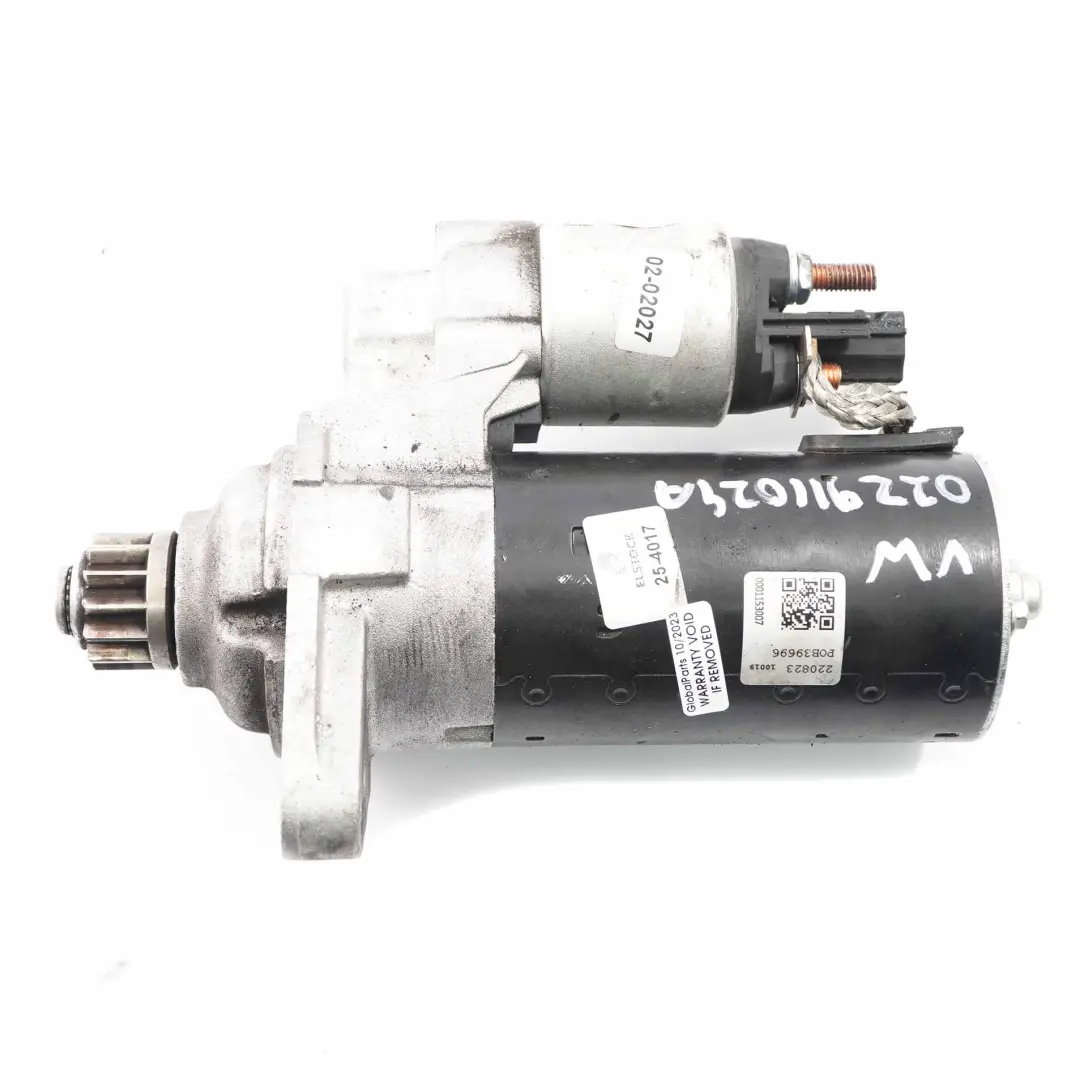 Starter Motor to VW Volkswagen Golf 6 1.6 TDI Diesel Engine with Part number 022911024A VW Volkswagen Golf 6 1.6 TDI Diesel Engine Starter Motor - SKU 022911024A - Part number 022911024A