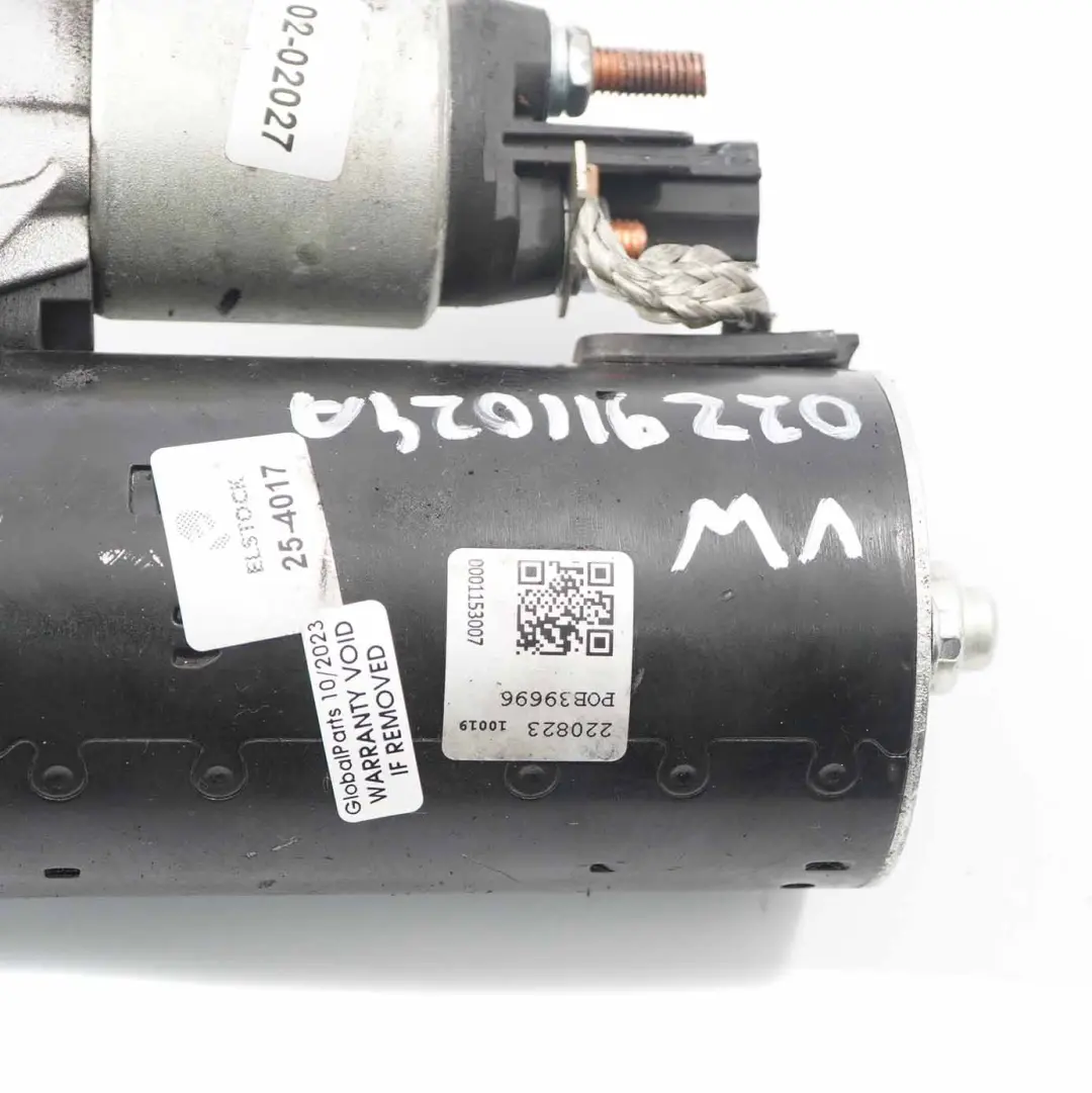 VW Volkswagen Golf 6 1.6 TDI Diesel Moteur de démarrage - SKU 022911024A - Numéro de pièce 022911024A