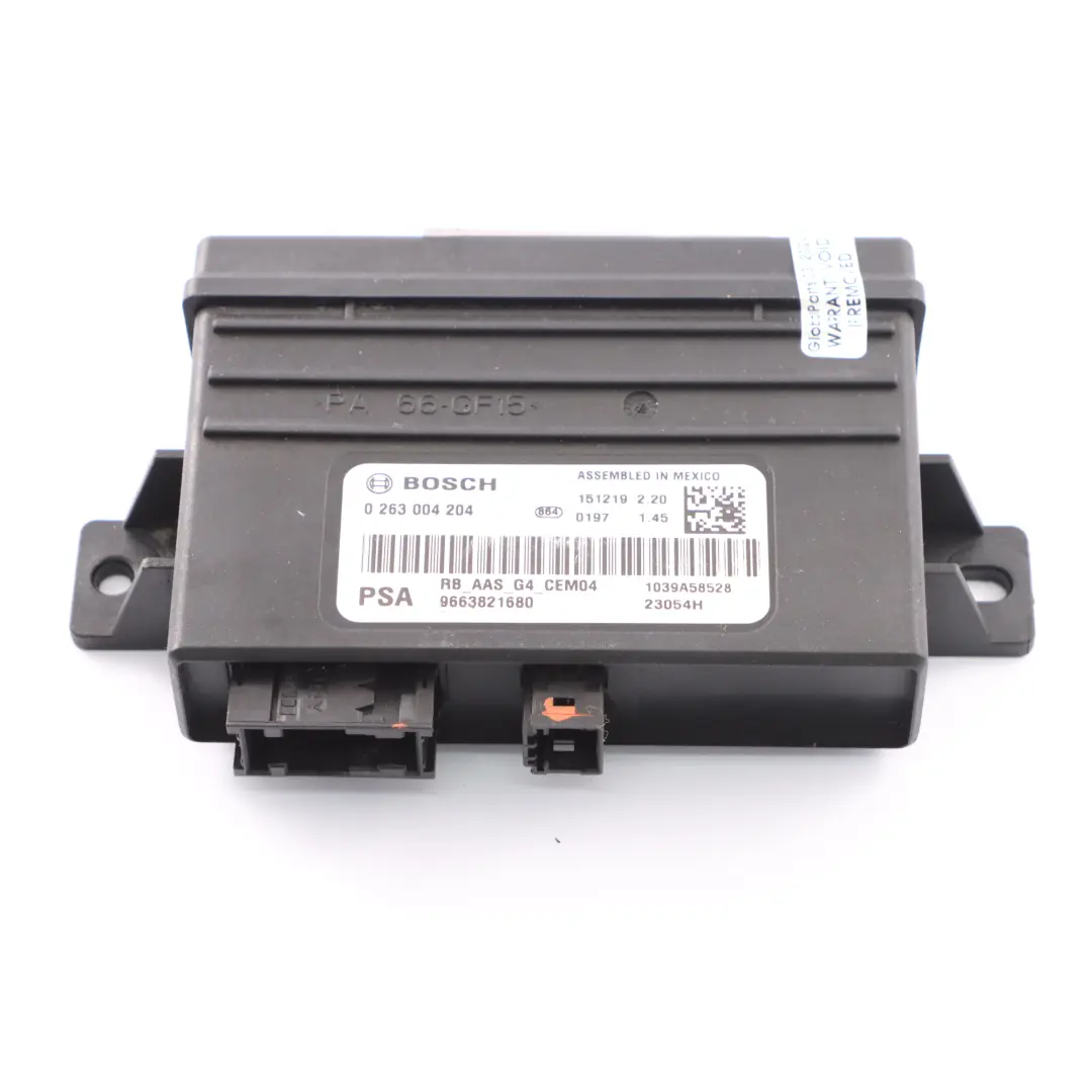 Module PDC Citroen C4 Berlingo Peugeot de l'aide au stationnement pour à propos du numéro de pièce 0263004204 Module PDC Citroen C4 Berlingo Peugeot de l'aide au stationnement - SKU 0263004204 - Numéro de pièce 0263004204