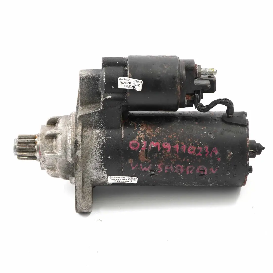 Starter Motor Volkswagen VW Golf IV Bora Sharan Diesel Engine to with Part number 02M911023A Starter Motor Volkswagen VW Golf IV Bora Sharan Diesel Engine - SKU 02M911023A - Part number 02M911023A