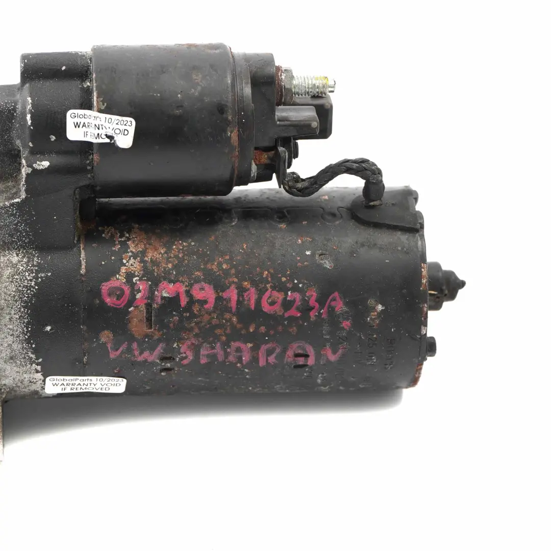 Starter Motor Volkswagen VW Golf IV Bora Sharan Diesel Engine to with Part number 02M911023A Starter Motor Volkswagen VW Golf IV Bora Sharan Diesel Engine - SKU 02M911023A - Part number 02M911023A
