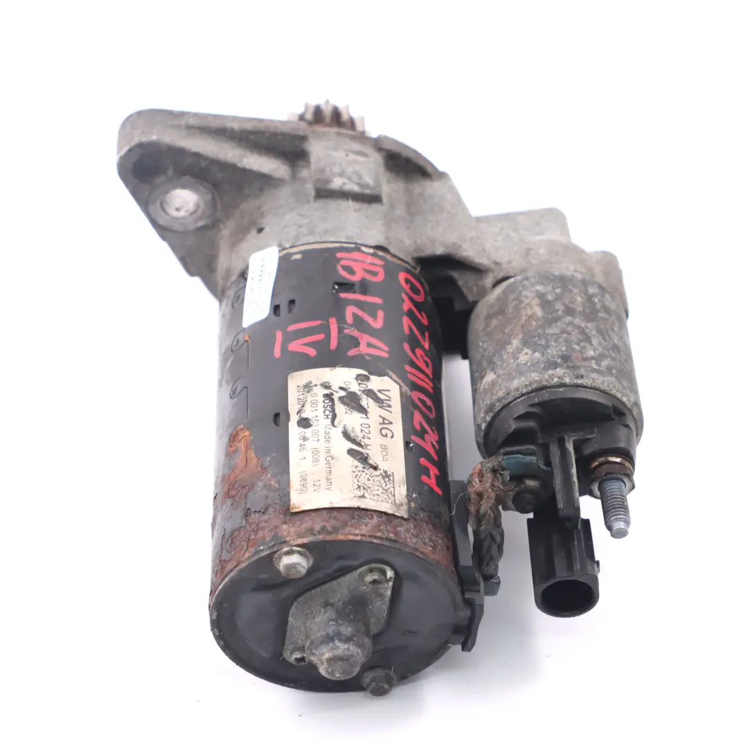 Seat Ibiza IV VW Polo 6R Fabia 5J 1.2 TDI Diesel Engine Starter Motor - SKU 02Z911024H-1 - Part number 02Z911024H