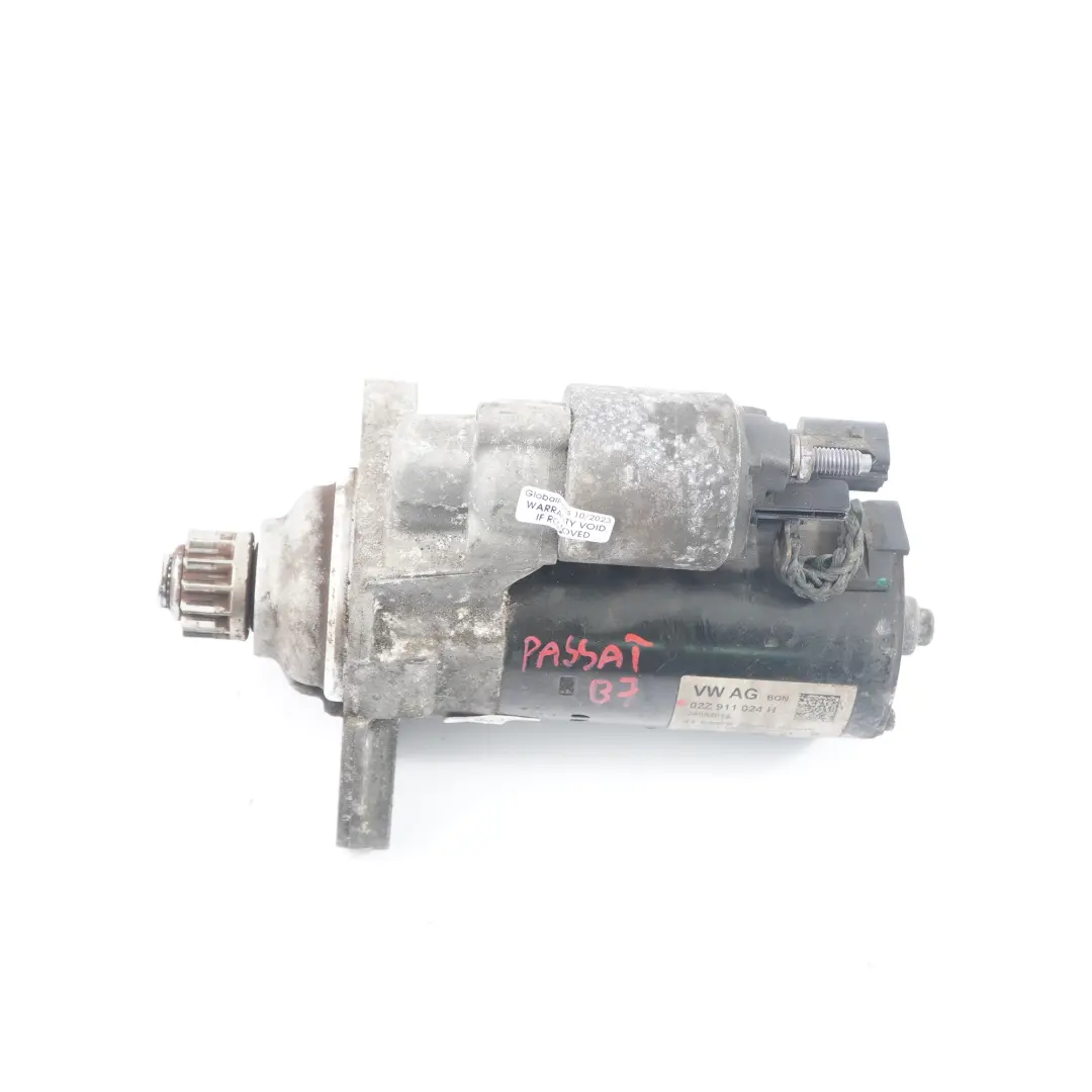 VW Volkswagen Passat B7 TDI Diesel Moteur de démarrage - SKU 02Z911024H - Numéro de pièce 02Z911024H