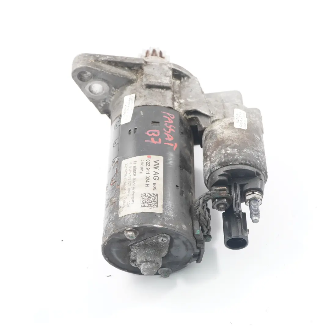 Starter Motor Actuator Volkswagen VW Passat B7 TDI Diesel Engine - SKU 02Z911024H - Part number 02Z911024H