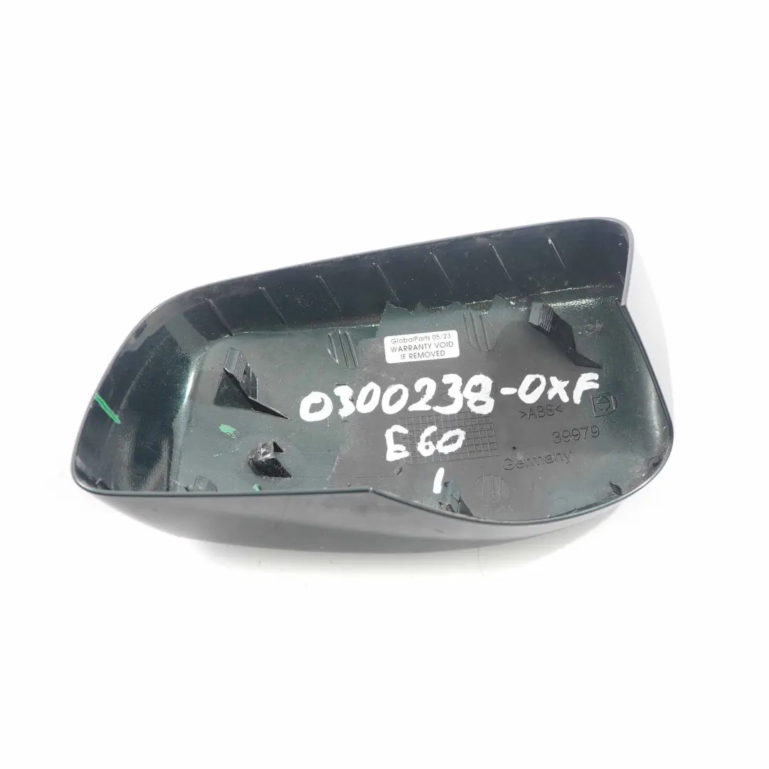 Wing Mirror Cover BMW E60 E61 Left N/S Cap Casing Housing Oxford Green - 430 to with Part number 0300238 Wing Mirror Cover BMW E60 E61 Left N/S Cap Casing Housing Oxford Green - 430 - SKU 0300238-OXF - Part number 0300238