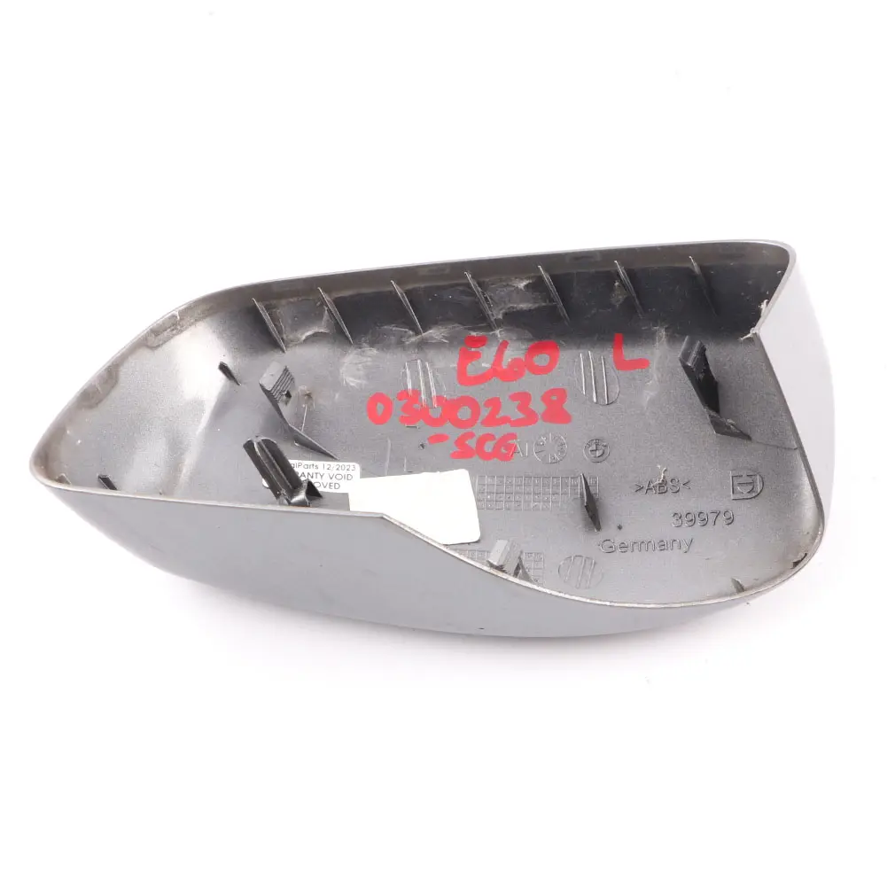Left N/S Cover Cap Wing Mirror Spacegrau Space Grey A52 to BMW 5 E60 E61 with Part number 0300238 BMW 5 E60 E61 Left N/S Cover Cap Wing Mirror Spacegrau Space Grey A52 - SKU 0300238-SCG - Part number 0300238