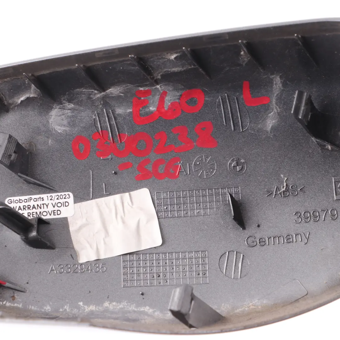 Left N/S Cover Cap Wing Mirror Spacegrau Space Grey A52 to BMW 5 E60 E61 with Part number 0300238 BMW 5 E60 E61 Left N/S Cover Cap Wing Mirror Spacegrau Space Grey A52 - SKU 0300238-SCG - Part number 0300238
