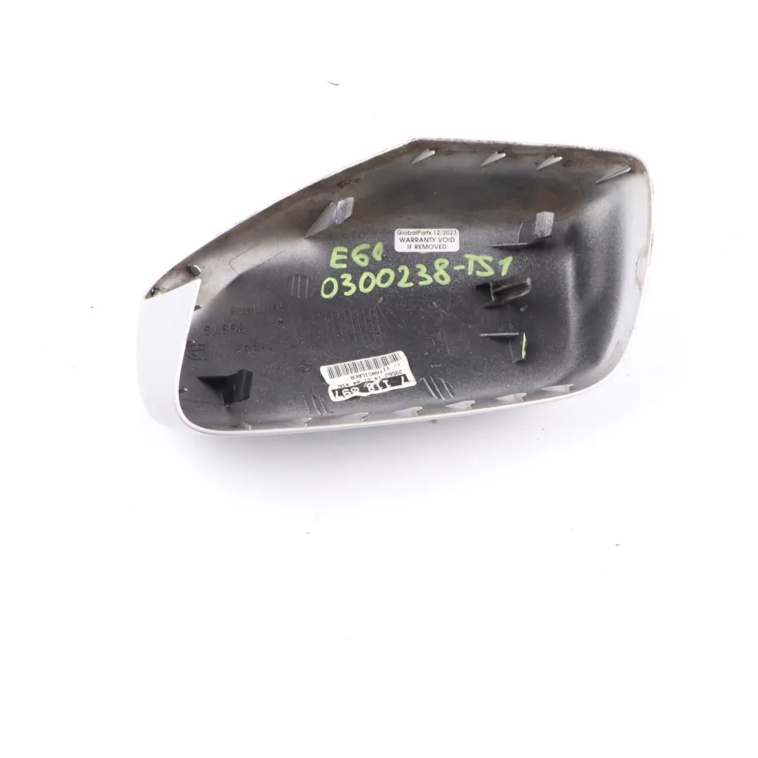BMW E60 E61 Izquierda Tapa Carcasa Espejo Ala Titansilber Plata - SKU 0300238-TS1 - Número de pieza 0300238