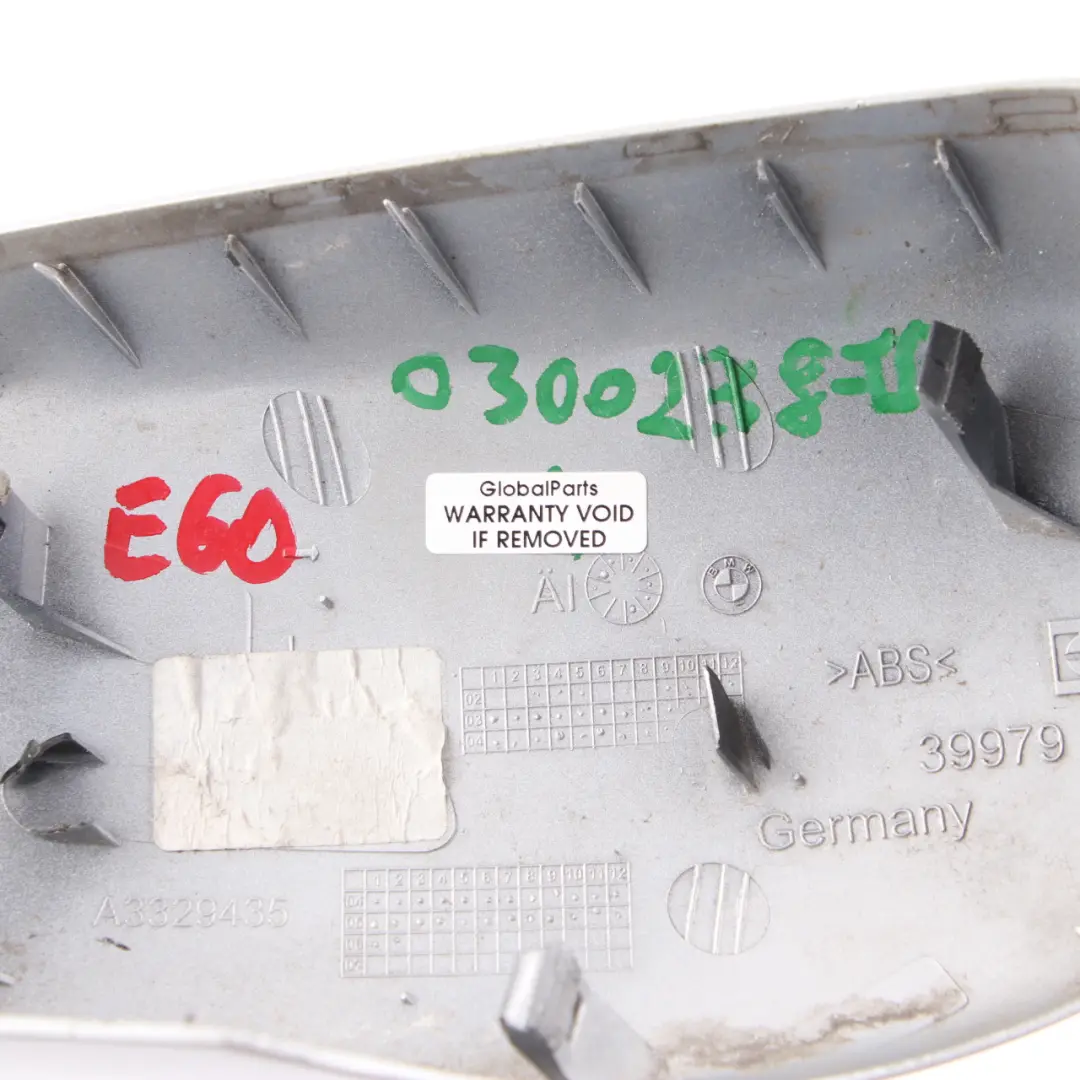  Wing Mirror Cover BMW E60 E61 Left N/S Cap Casing Titansilber Silver - SKU 0300238-TS - Part number 0300238