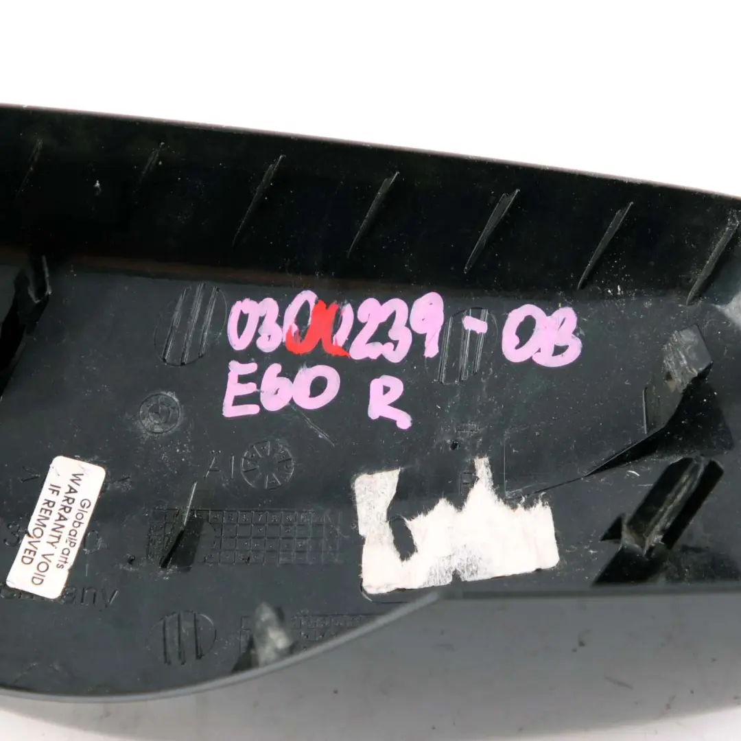 Wing Mirror BMW E60 E61 Right O/S Cap Casing Orientblau Orient Blue 317 to Cover with Part number 0300239 Cover Wing Mirror BMW E60 E61 Right O/S Cap Casing Orientblau Orient Blue 317 - SKU 0300239-OB - Part number 0300239