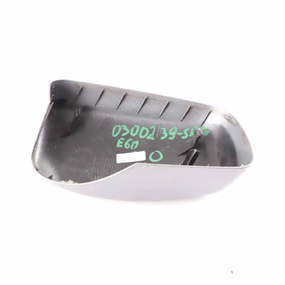 Right O/S Cover Cap Wing Mirror Silbergrau Silver Grey A08 to BMW E60 E61 with Part number 0300239 BMW E60 E61 Right O/S Cover Cap Wing Mirror Silbergrau Silver Grey A08 - SKU 0300239-SBG - Part number 0300239