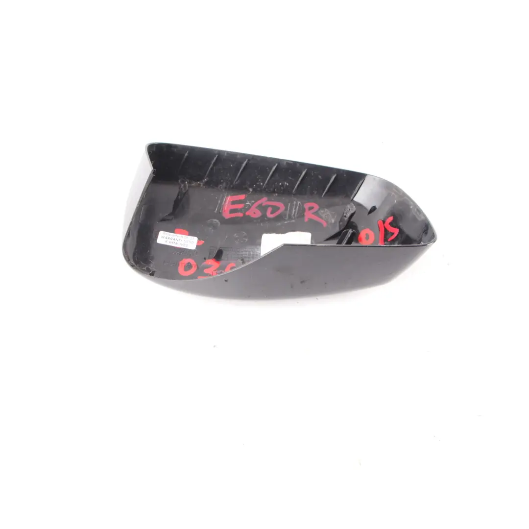 Wing Mirror BMW E60 E61 Right O/S Cap Casing Schwarz 2 Black - 668 to Cover with Part number 0300239 Cover Wing Mirror BMW E60 E61 Right O/S Cap Casing Schwarz 2 Black - 668 - SKU 0300239-SCH - Part number 0300239