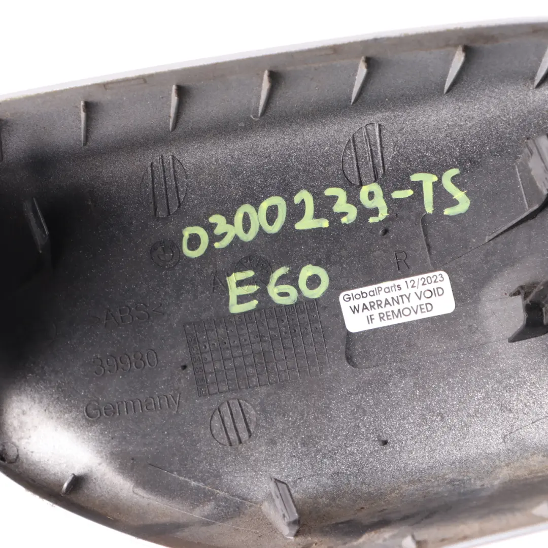  Coperchio specchietto retrovisore BMW E60 E61 Destra Involucro Argento 354 - SKU 0300239-TS - Numero di parte 0300239