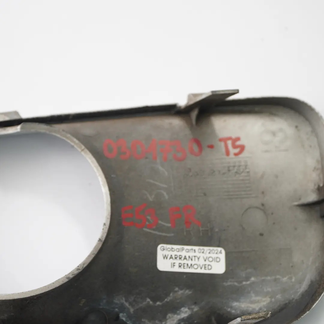 BMW X5 E53 Front Right O/S Bumper Cover Fog Lamp Trim Titan Silver - 354 - SKU 0301730-TS - Part number 0301730