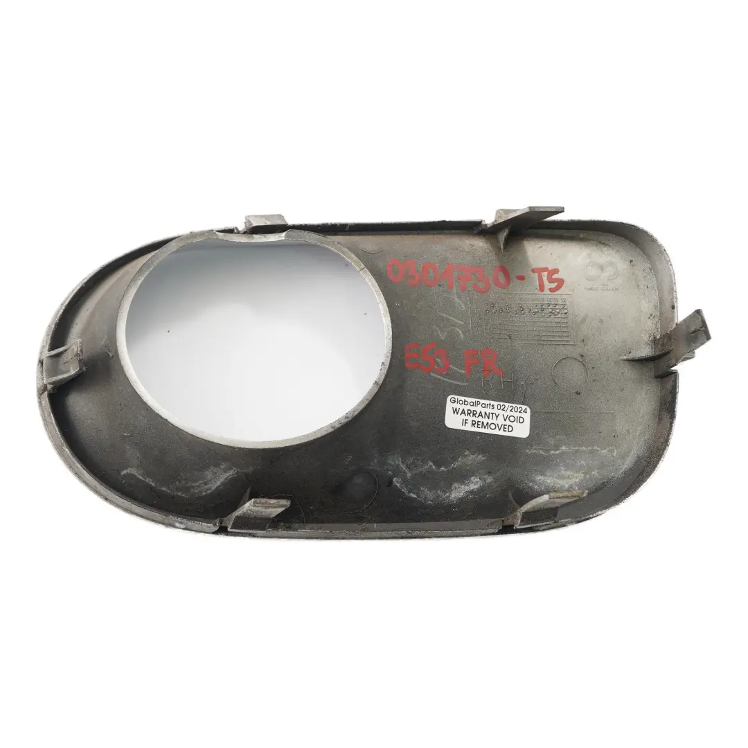 BMW X5 E53 Front Right O/S Bumper Cover Fog Lamp Trim Titan Silver - 354 - SKU 0301730-TS - Part number 0301730