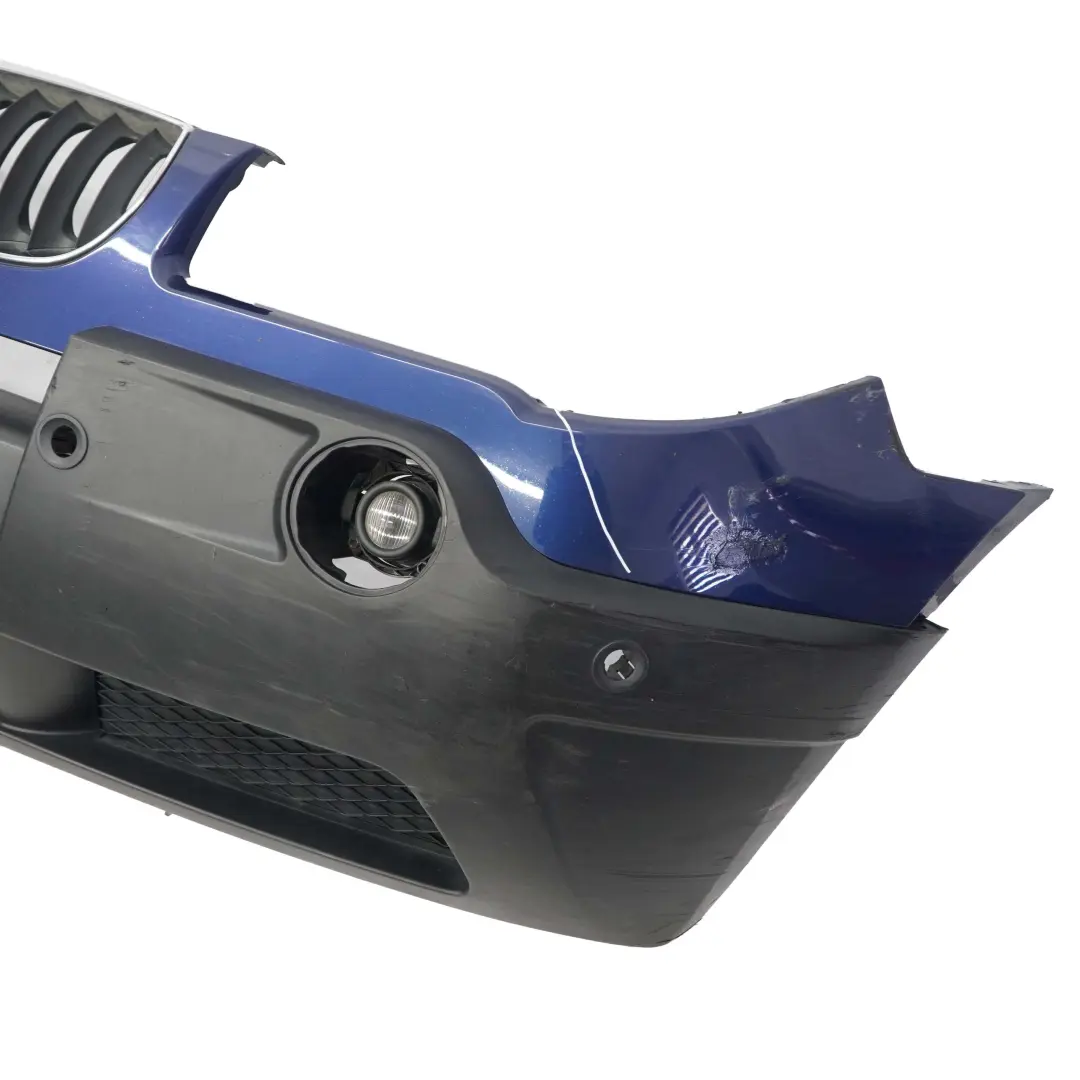 Complete Front Bumper Cover PDC Mysticblau Blue Metallic - A07 to BMW X3 E83 with Part number 0302439 BMW X3 E83 Complete Front Bumper Cover PDC Mysticblau Blue Metallic - A07 - SKU 0302439-MYS - Part number 0302439